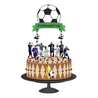 Topo De Bolo Topper Bolo Aniversário Futebol Jogadores Full