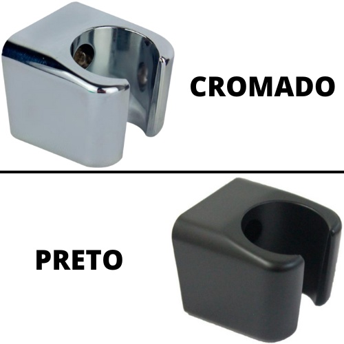 Suporte De Fixação Parede Cromado Ou Preto Para Banheiro Gatilho Chuveirinho Ducha Higiênica