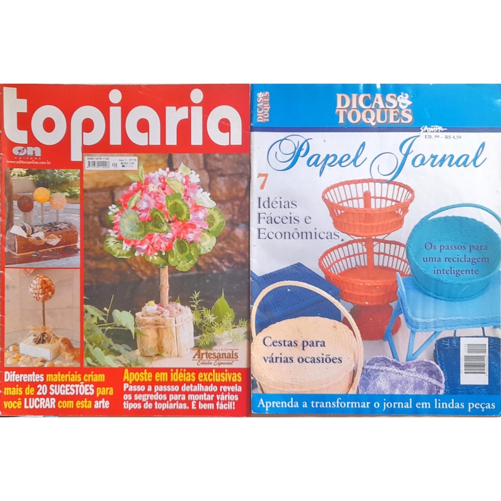 Revista Artesanato Tapiaria e Papel Jornal Nº 29 e Nº 99