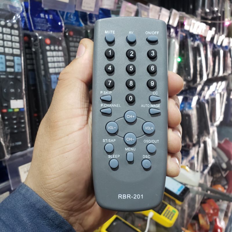 Controle Remoto Compatível Para TV Antiga Da CCE Syber Lcd  Tubo Rc201 Tl14ld Tl19ld RBR-201