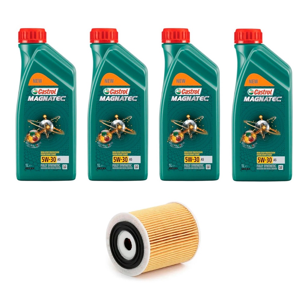 Kit Troca Óleo Castrol 5w30 Bravo 1.8 16V Etorq Flex 15/17