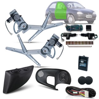 Kit Vidro Elétrico + Trava Corsa 2 Portas Wind Pickup Inteligente