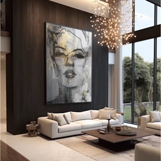 Quadro Decorativo 110x80cm Mulher Grey pintura