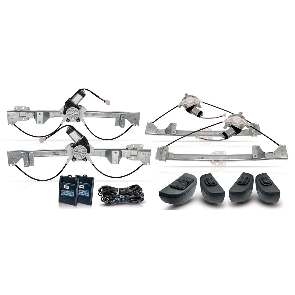 Kit Vidro Eletrico D20 / Bonanza / Veraneio Cabine Dupla 4 Portas Completo (De 1991 a 1997) Inteligente