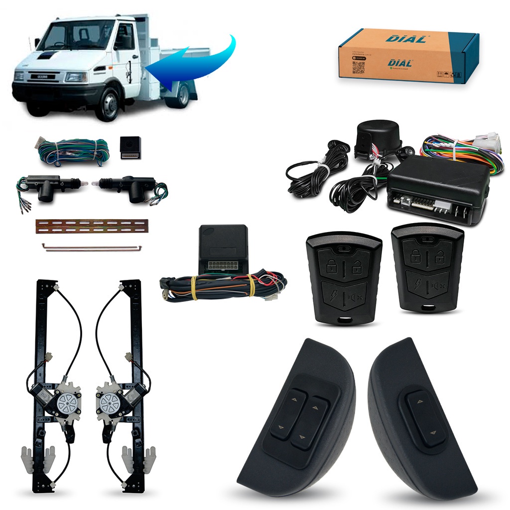 Kit Vidro Eletrico+trava+alarme Iveco Daily Até 2006