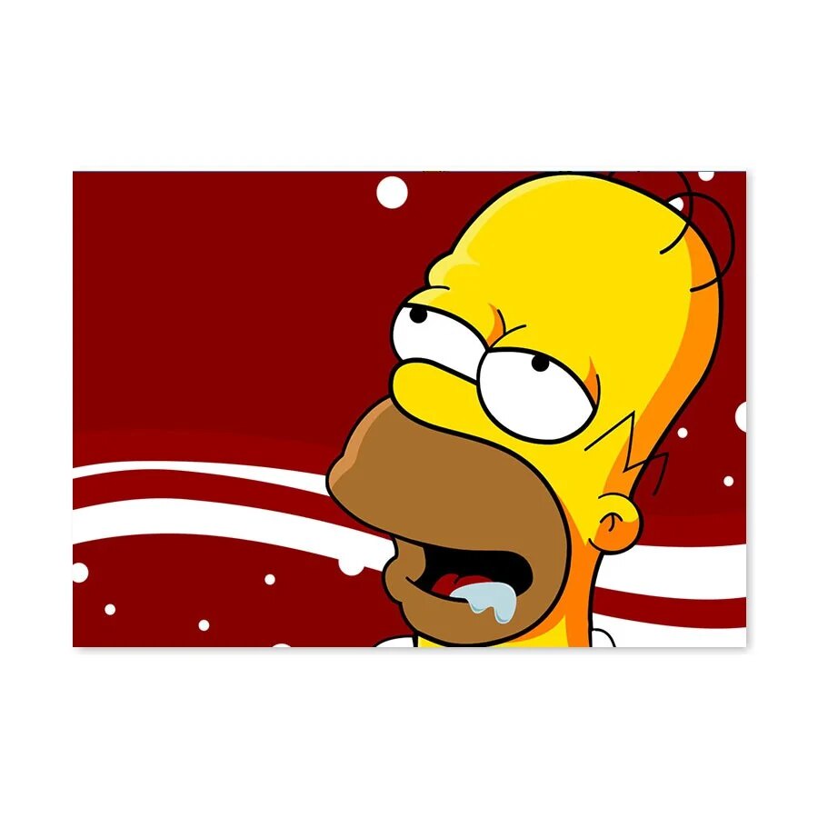 Placa Decorativa Homer Simpson Coca Cola