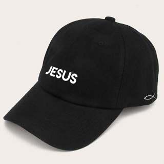 bone baseball preto Masculino Jesus Cristo Escrita em Oferta na Shopee