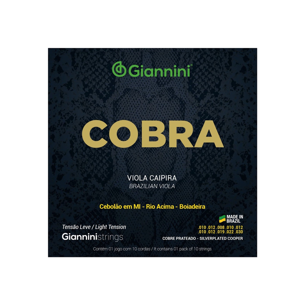 ENCORDOAMENTO P/ VIOLA GIANNINI COBRA GESVL COBRE PRATEADO LEVE