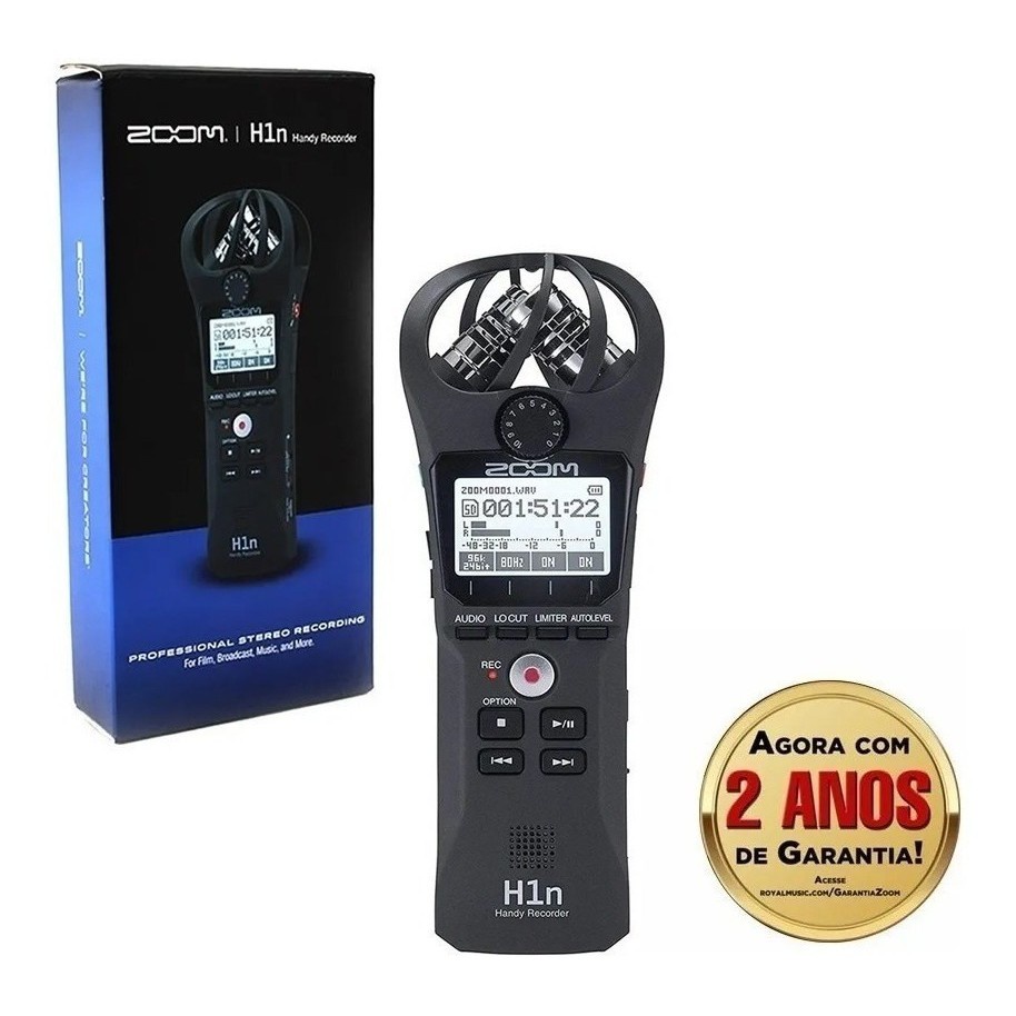 GRAVADOR DIGITAL ZOOM H1N HANDY RECORDER - BLACK