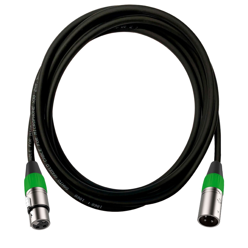 Cabo XLR Canon 3 Pinos Para Microfones Estudio Palco Igreja Caixa de Som 10 Metros
