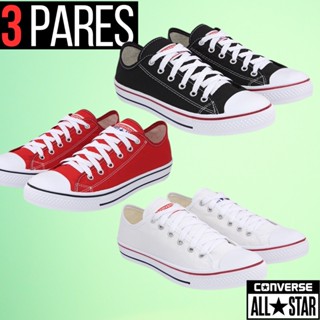 Kit3 Tenis Al Star 3 Tenis AllStar Allstars Feminino Alstar Masculino Combo Converse Alstar Austar Unissex