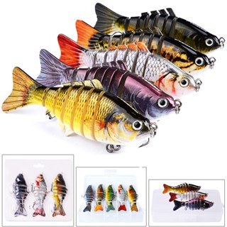 10cm 15,5g Wobblers De Lúcio Para A Pesca Isca Artificial Dura Multi Articulada Crankbait Lifelike Fishing Lure Tackle