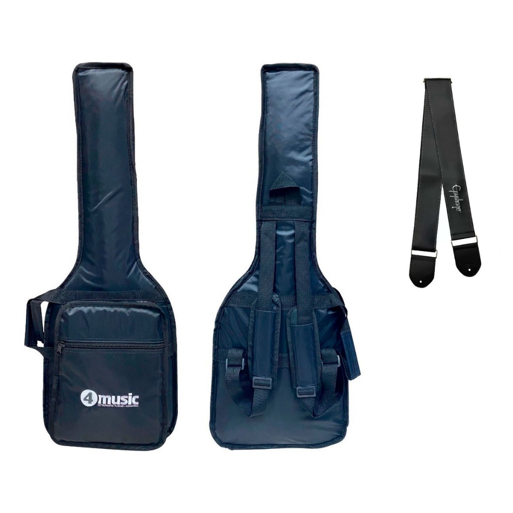 Bag Capa Almofadada Para Guitarra Cargo EpiPhone + Correia