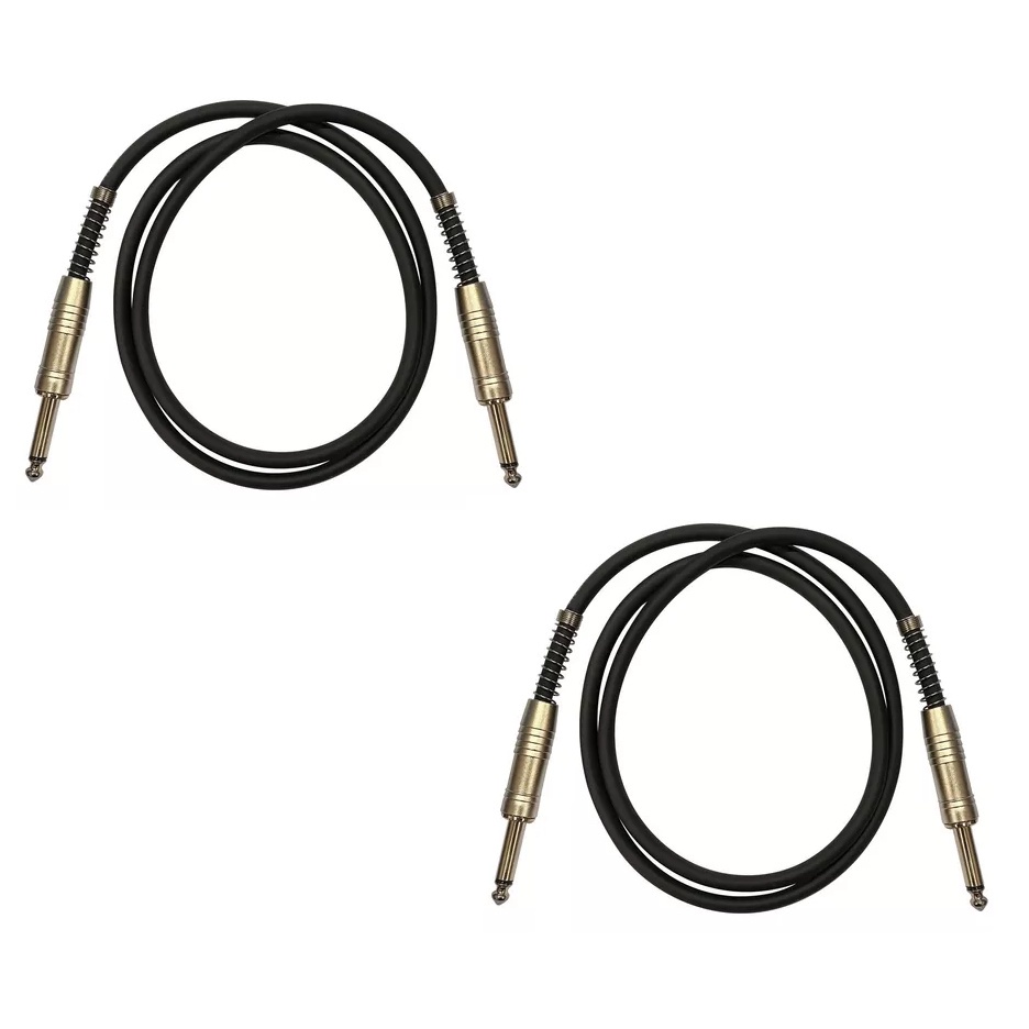 2 CABOS PARA INSTRUMENTO VIOLÃO GUITARRA BAIXO CAVACO P10 - P10 7 METROS SANTO ANGELO