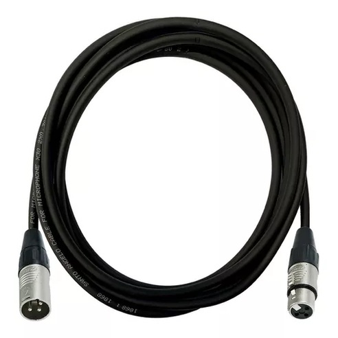 CABO PARA MICROFONE PROFISSIONAL XLR / XLR CANON / CANON 7 METROS REAN BY NEUTRIK