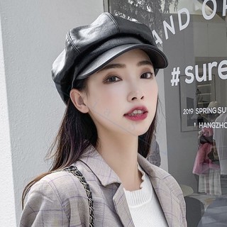 chapéu Boina Feminina De Couro Moda Outono-Inverno boina bonés chapéu chapeu acessórios algodão beisebol boinas