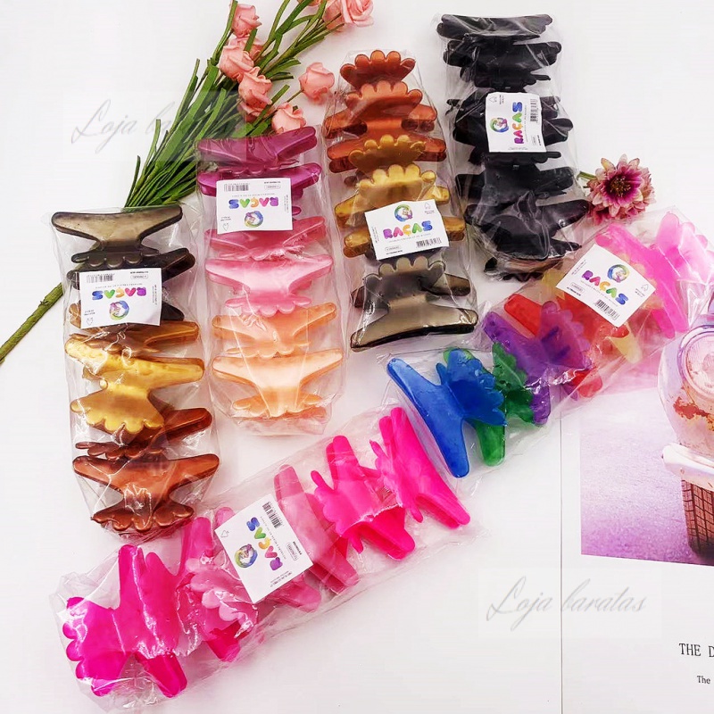 Kit 6 Piranhas Para Cabelo Tipopara cabelo com 6 unidades/ Presilha Para cabelo/ Presilha de cabelo para salão