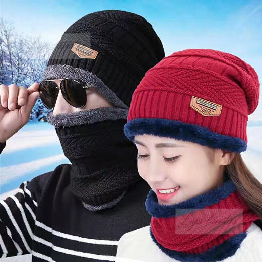 2024 Conjunto De Cachecol De Algodão Unissex estilo Hip-Hop / Gorro De Outono / Inverno