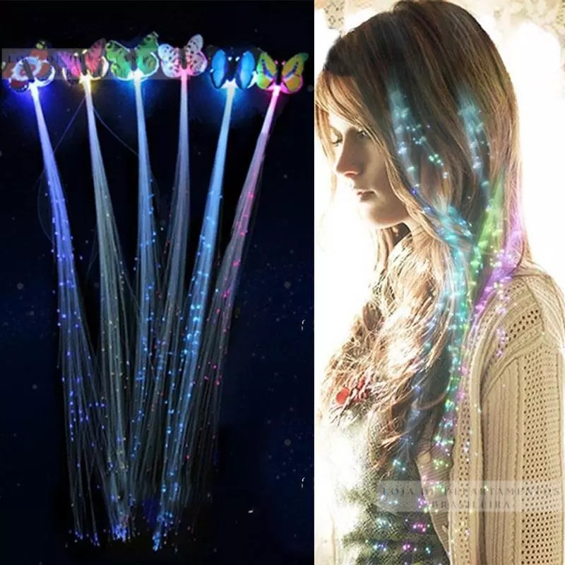 Cabelo que brilha no Escuro com Led Que Brilha No escuro / enfeite de Cabelo / Brinquedo Criativo Led Para Meninas