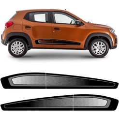 Par Adesivo Kwid Faixa Lateral Intense 2017 2018 2019