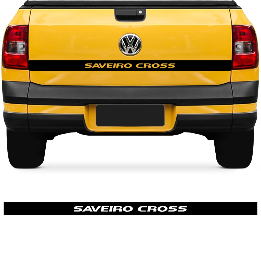 Adesivo Vinil Saveiro Cross G5 G6 14 15 16 17 2018 Faixa Tampa Traseira Preto