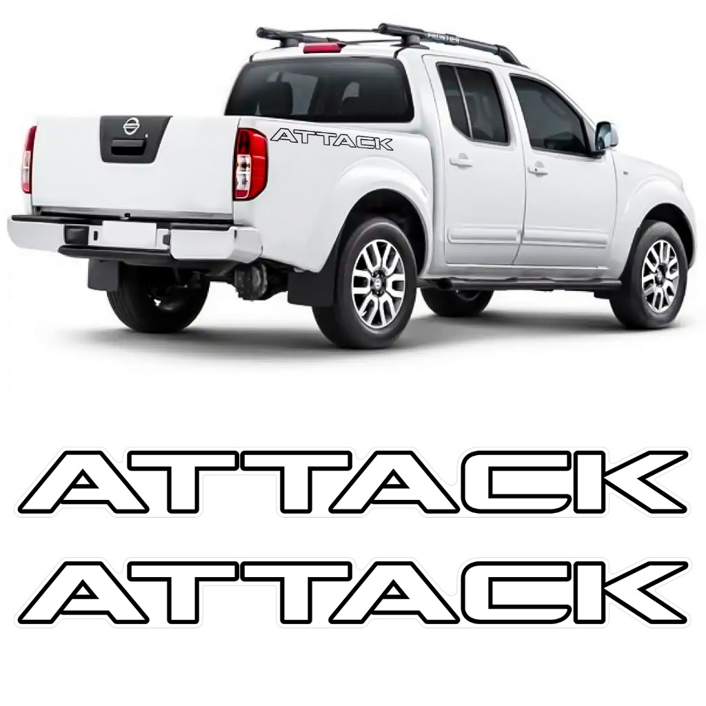 Conjunto Adesivo Attack Frontier 2012 13 14 15 2016 Faixa Lateral Preto