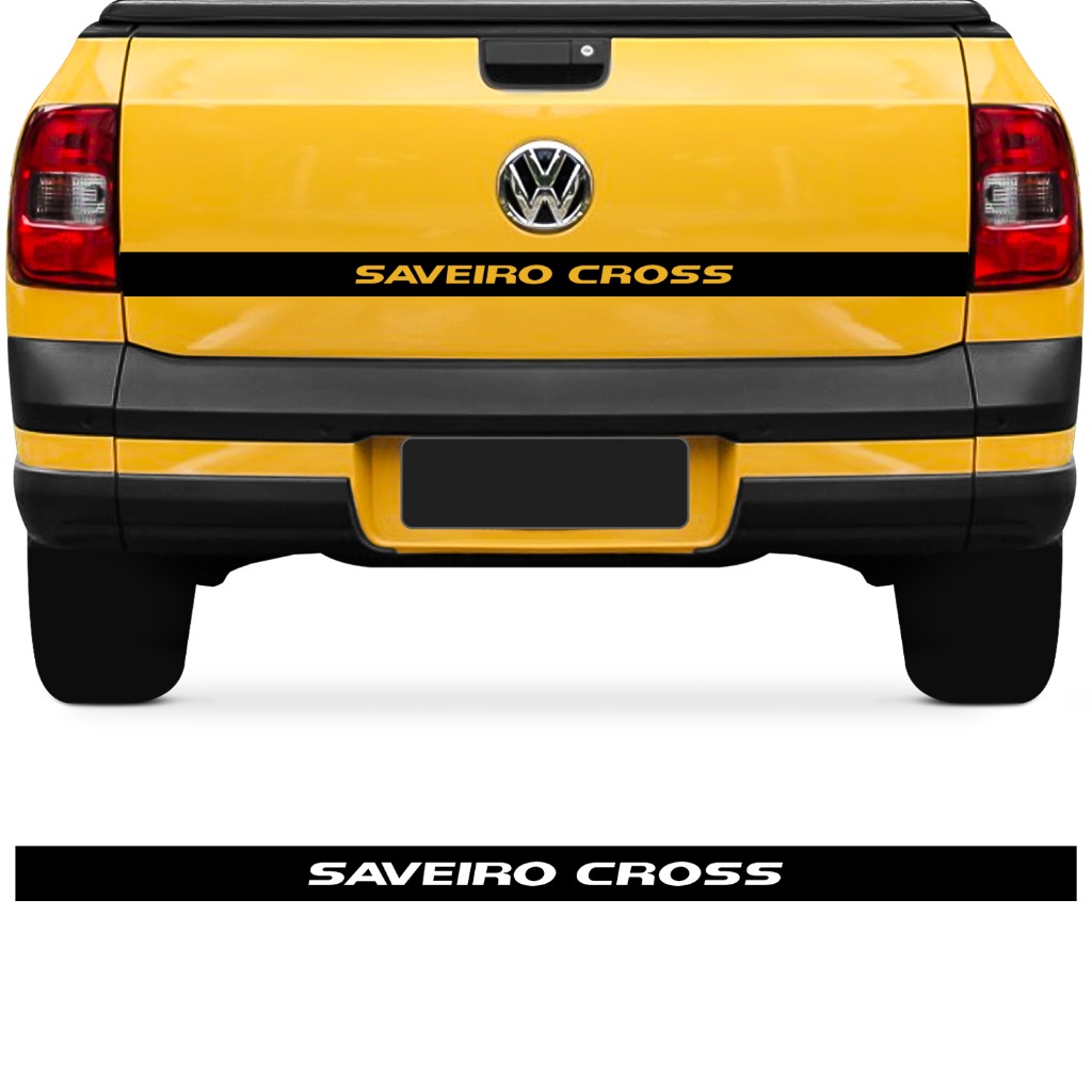 Adesivo Saveiro Cross G5 G6 2014 A 2018 Faixa Tampa Traseira Preto