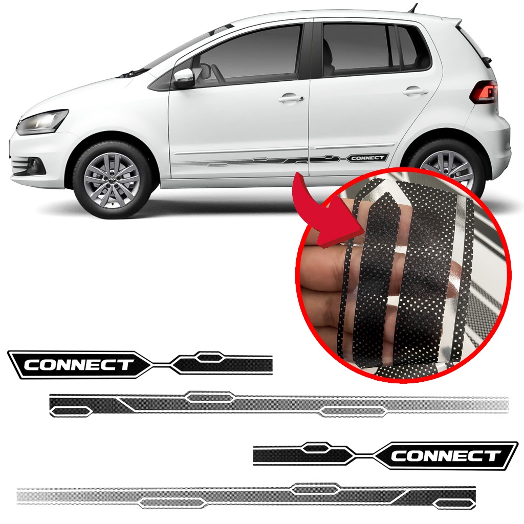 Kit Adesivo Fox Connect 2018 2019 Faixa Modelo Automotivo
