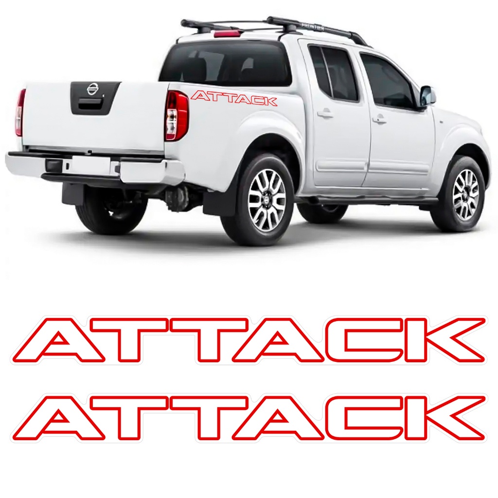 Par Adesivo Attack Frontier 2012 A 2016 Faixa Lateral Vermelho 12 13 14 15 16