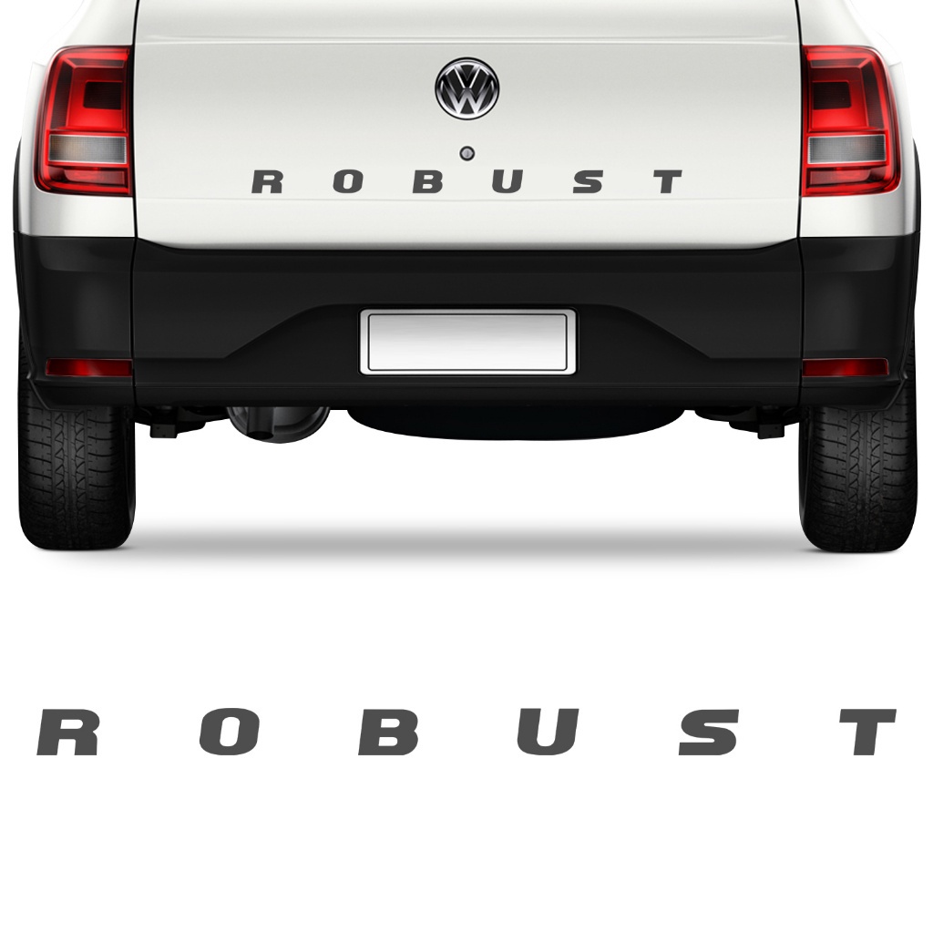 Adesivo Robust Tampa Traseira Saveiro G7 2017 A 2019 Colante Sticker Grafite