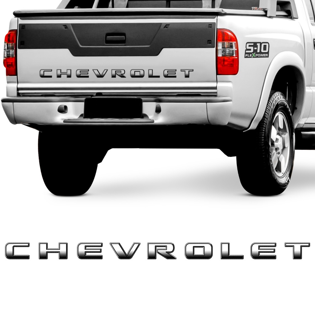 Adesivo Automotivo Tampa Traseira S10 2009 A 2011 Faixa S-10 Preto