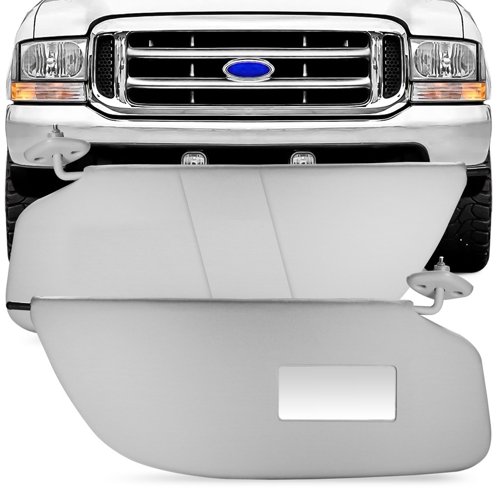 Par Quebra Tapa Sol F250 F350 F4000 1998 A 2010 Cinza Com e Sem Espelho
