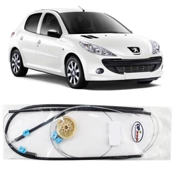 Kit Cabo Vidro Dianteiro Peugeot 207 2008 A 2014 Hatch Sedan Conduite de Nylon