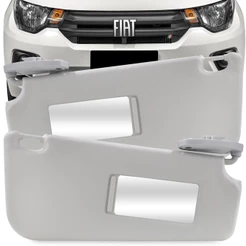 Quebra Sol Fiat Mobi 2017 A 2021 Cinza Com Espelho