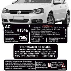 Kit 4 Adesivos Etiqueta Painel Frontal Capô Golf Carro