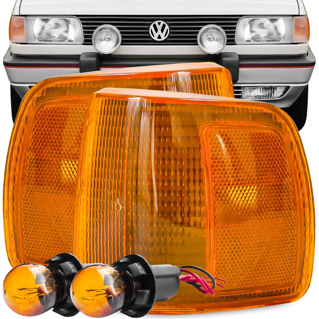 Kit Lanterna Diant Pisca Gol Parati Saveiro Voyage 1991 A 1994 Ambar Encaixe Cibie Soquete Lampada 2 Polos Meia Luz Seta