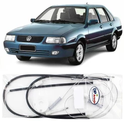 Kit Reparo Maquina Vidro Eletrico Santana 1998 99 00 01 02 03 04 05 2006 Cabo Dianteiro