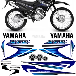 Conjunto Adesivo Xtz 125 2007 Azul Moto Faixa Emblema Jogo