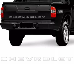 Adesivo Emblema Tampa Traseira S10 2009 09 10 11 2011 Faixa S-10 Prata