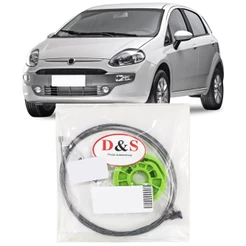 Kit Reparo Maquina Vidro Eletrico Punto 2008 2009 2010 2011 2012 2013 2014 2015 2016 2017 Cabo Dianteiro