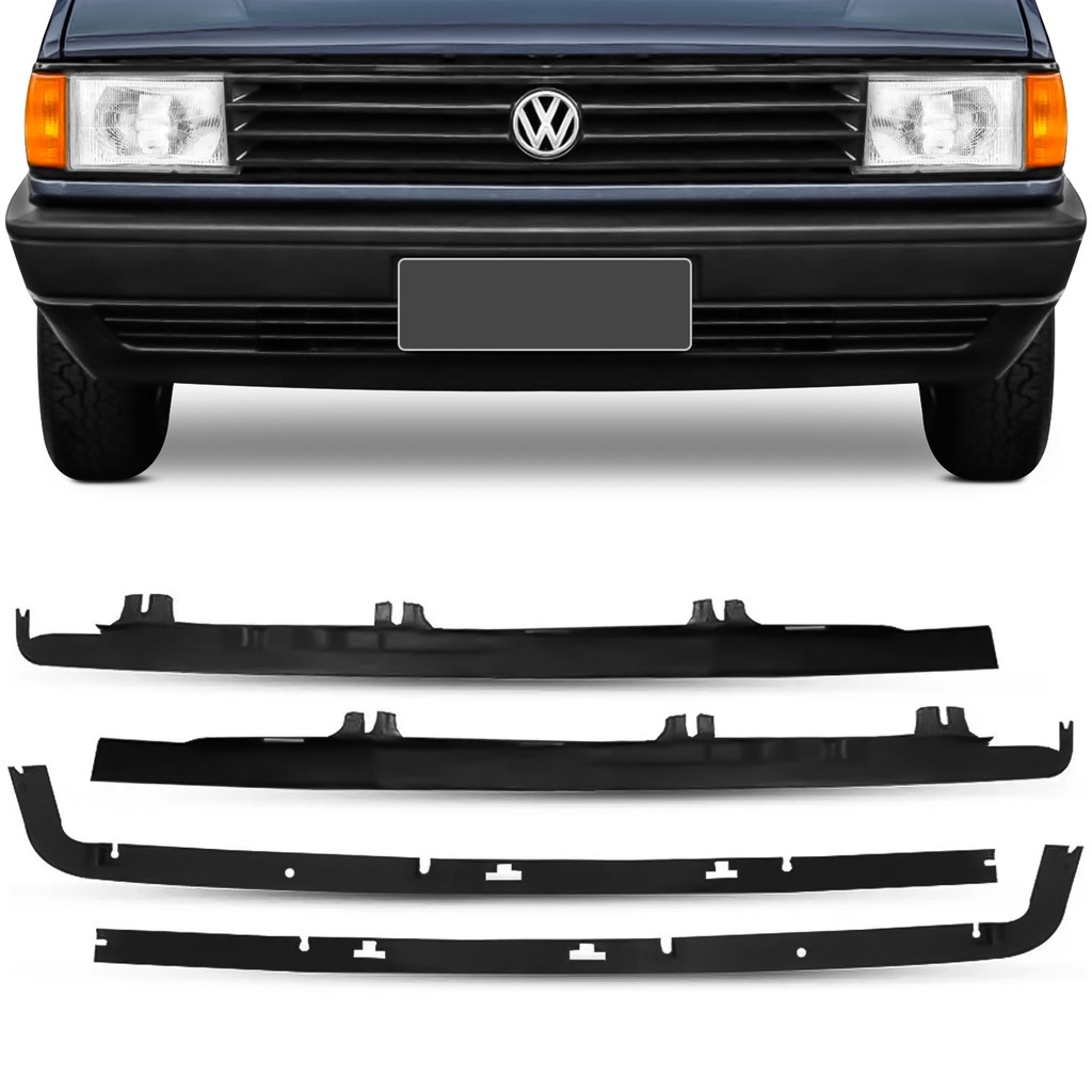 Kit Friso Acabamento Grade Gol 87 88 89 90 Parati Saveiro Voyage Preto Paraty