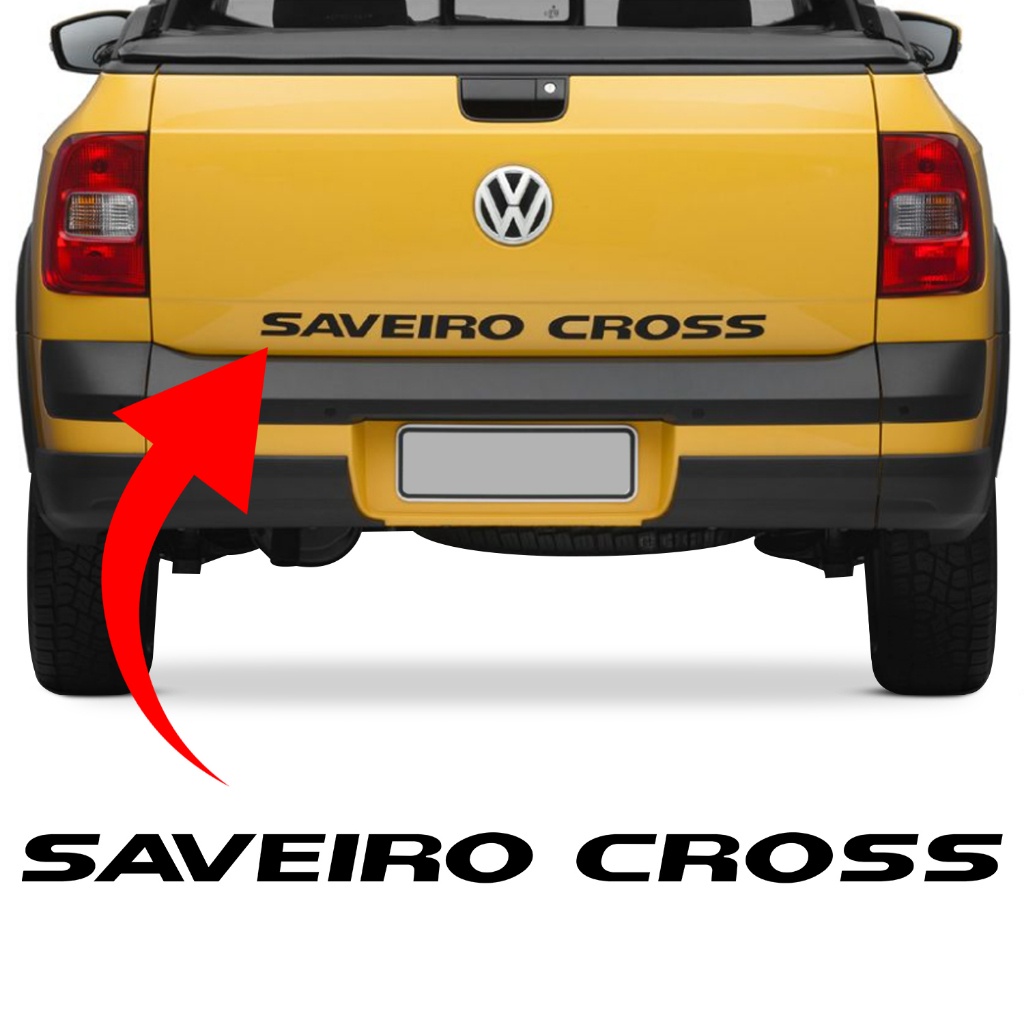 Adesivo Tampa Traseira Saveiro Cross G5 2011 2012 2013 Faixa Preto