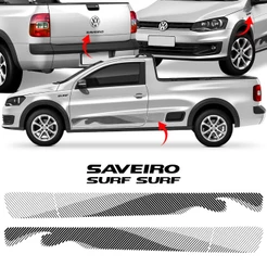 Kit Adesivo Saveiro Surf G6 2015 2016 Faixa Lateral + Paralama + Tampa Traseira