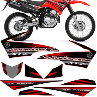Kit Adesivo Faixa Moto Yamaha Lander Xtz 250 Vermelho 2014 em Oferta na Shopee
