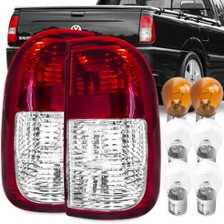 Par Lanterna Traseira Saveiro G2 G3 1998 99 A 2005 Cristal Com Lampadas Sinaleira