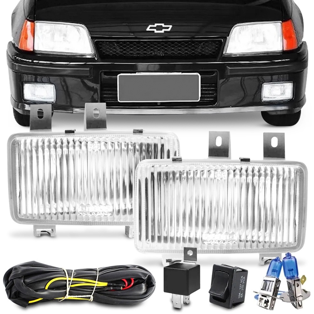 Kit Farol Milha Kadett Gs Gsi 1989 A 1995 Neblina Com Lampada