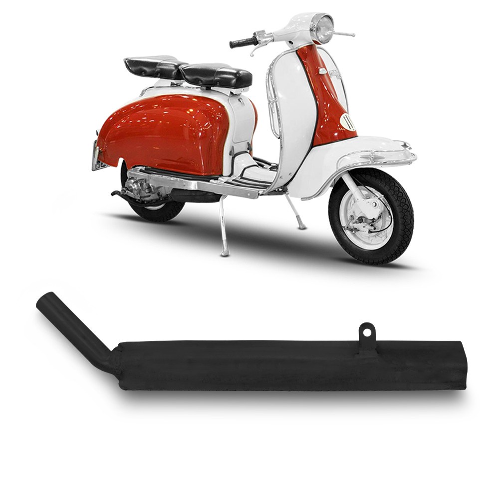 Flautinha Silencioso Lambretta Li Escape Preto Fosco Flauta Escapamento
