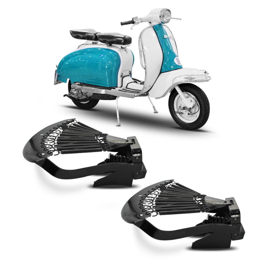 Ferragem Banco Lambretta Li Selim Carcaça Armação Dianteiro Traseiro Gabarito Original Piloto Garupa