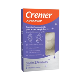 Curativo Hidrocoloide para Acnes e Espinhas Cremer 24 Unidades 3 Tamanhos