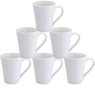 Kit 6 Xicaras Caneca de Porcelana 300 ML de Porcelana em Oferta na Shopee